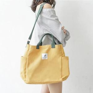Sacolas de compras 2023 bolsa de ombro de lona ambiental bolsa bolsa crossbody bolsas casuais para mulheres