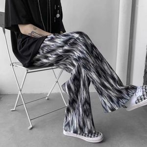 Men's Pants Tie-Dyed Ice Silk Long Summer Loose Trendy Casual Straight-Leg Draping And Women's Same High Street Wide-L