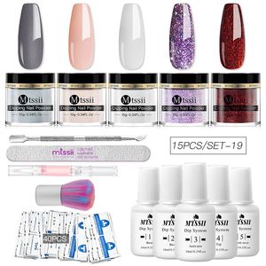 Nail Glitter 1012PCS Dipping Nail Powder Set Nude Nail Glitter Dipping System Kit de Unhas Dust Nail Art Decalque Natural Dry Sem Lâmpada Grátis 230729