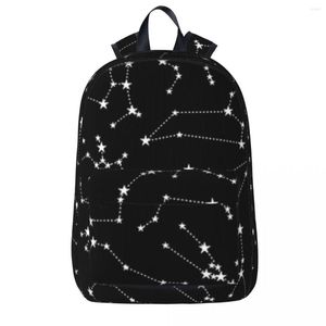 Mochila Zodiac Star Constellations Pattern Mochilas Meninos Meninas Mochila Estudantes Mochilas Escolares Desenhos Animados Crianças Crianças Mochila Viagem