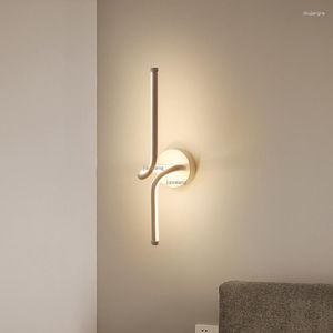 Vägglampa modernt LED -ljus minimalistiskt sovrum sovrum vardagsrum dekoration sconces fixturer korridor