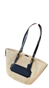 Раффия соломенная тканая сумка для овощной корзины для матерей для матери с подмышечной сумкой мода на плечо, роскошная бренд дизайнер, сумочка, женская сумка