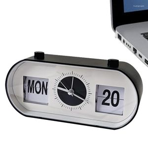 Table Clocks Alarm For Bedrooms Small Creative Silent Retro Clock Battery Operate Desk Home And Office