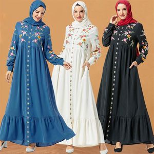 Muslimsk klänning Dubai Abaya turkiska hijab klänningar Caftan Marocain Kaftan Islamiska kläder Abayas för kvinnor islam Arabische Kleding279b