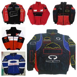 Embroidered Logo F1 Racing Cotton Padded Jacket - Team Inspired Winter Outerwear