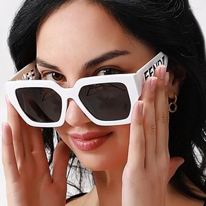 Sunglasses Oversized Cat Eye Women Fashion Large Frame Square Sun Glasses For Men Vintage Trendy Rectangle Eyewear