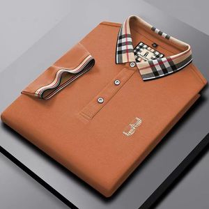 High End Hafted z krótkim rękawem bawełniana koszulka polo Men S Shirt Korean Fashion Clothing Summer Top Asian Size M L XL XXL 783