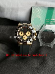 BT Better Factory Watches TH-12,2 mm 116518 40 mm Black Panda Keramik-Chronograph CAL.4130 Uhrwerk Mechanische Automatik Herrenuhr Herrenarmbanduhren Gummi