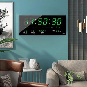 Wall Clocks Large Electronic Digital Clock Sensing Temp Date Power Off Memory Table Perpetual Calendar Alarm EU Plug