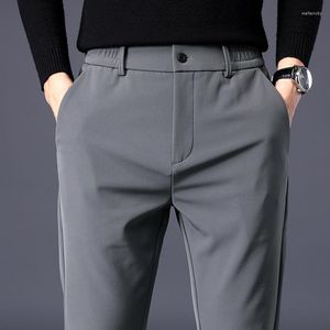 Männer Anzüge Sommer Casual Hosen Dünne Business Stretch Slim Fit Elastische Taille Jogger Koreanische Klassische Blau Schwarz Grau Marke hosen Männlich