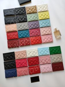 Luxuriöses C-Mode-Kartenetui für Damen, klassisches Muster, Kaviar, gesteppt, Großhandel, kleine Hardware, kleine Mini-Schwarze, kleine Hardware-Brieftasche, Designer-Kieselleder mit Box
