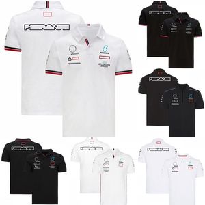 Nya F1 Polo Shirts Formel 1 Racing T-shirts Team Lapel Kort ärmbilar Fans överdimensionerade T-shirt Summer Breattable Motocross Jerse329u