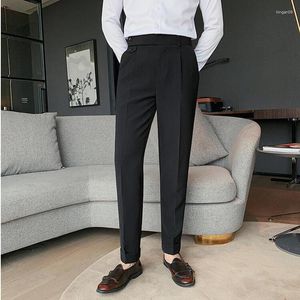 Men's Suits Suit Pants Spring Fashion Business Casual Slim Dress Male Street Wear Social Formal Straight Pantalon Clothing