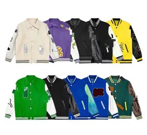 2023 Mens Jaquetas Baseball Varsity Jaqueta Carta Costura Bordado Outono e Inverno Homens Soltos Outwear Causal Jaqueta Casal Traje Casacos M-XXL