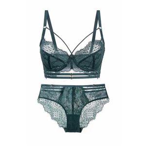 Termezy Classic Bandage Green Bra Set Lingerie Push Up Brassiere Lace Underwearセット女性のためのセクシーな包帯パンティーC1212312N