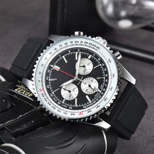 1884 MĘŻCZYZNA ZEZWIĄZANYCH BAMINEGO Gumowego Pasku 50 mm bateria VK Chronograph Chronogle Kwarc Ruch Wrists Super Luminous Montre de Luxe