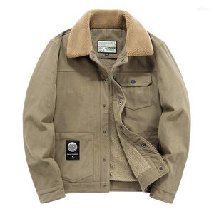 Giacche da caccia Uomo Inverno Caldo Velluto a coste Foderato in pile Cappotti termici Top per uomo Abbigliamento frangivento Taglia M-5XL