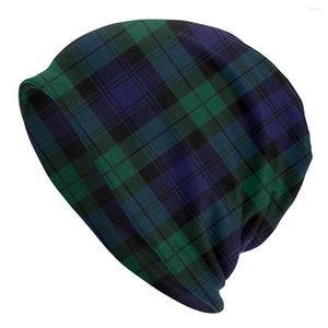 Berets Modern Tartan Plaid Bonnet Hat Knitting Hats Autumn Winter Outdoor Skullies Beanies Men's Women's Adult Spring Warm Cap