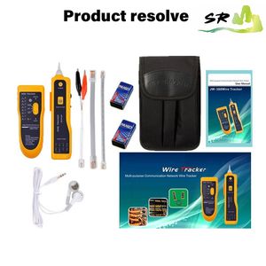 SR Network Cable Tester LAN Telephone Wire Tracker Diagnose Tone Tracer for STP UTP Cat5 Cat6 RJ45 RJ11 Detector Line Finder