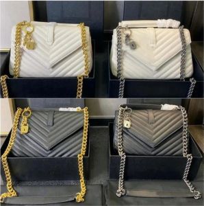 Tasarımcı Çanta Kadın Deri Zinciri Kilitler Omuz Çantası Lüks Çanta Crossbody Kadın Tavaları Moda Lady Cowhide Debriyaj Elçisi