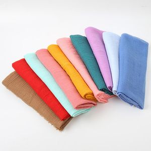 Scarves Summer Cotton Linen Scarf For Women Solid Color Sunscreen Thin Soft Shawl Foulard Viscose Spring Female Wrap Shawls