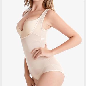 Kadın şekillendiricileri Kadınlar tam vücut şekillendirici polyester bayan altında elbise v boyun sütyen tulum üst seksi büyüleyici eğri, zayıflama shapewear giymek