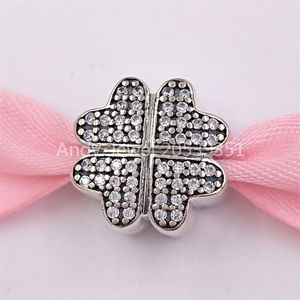 Andy Jewel 925 Sterling Silver Beads Petals Of Love Clip Fit Stile europeo Marca Bracciali Collane ALE 791805CZ Regalo Jewelry287t