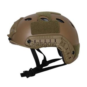 Motorcykelhjälmar Kvalitet Militär Justerbar Fast Helmet PJ Style Helmet Airsoft Hjälm utomhussport CS Paintball Fast Jumping Helmet P X0731