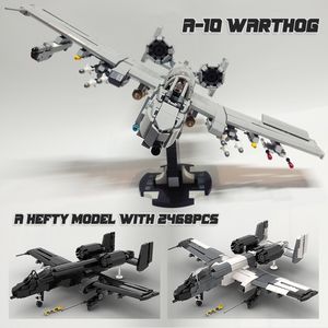 Blocos Fighter MOC Building A 10 Warthog Aircraft Monte DIY Educational Airplane Model Bricks Toys Children Christmas Gift 230731