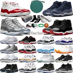 With Box Men Basketball Shoes Women Cherry Cool Cement Grey Concord 45 Bred UNC Gamma Blue Midnight Navy Velvet Space Jam 72-10 Heiress Mens Trainers Sports Sneakers