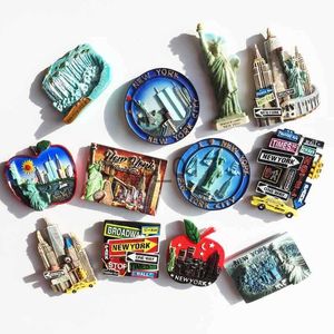 Fridge Magnets United States Travel Fridge Magnet Set The Statue of Liberty Broadway Landmark of New York Souvenir Magnet Refrigerator Decor x0731