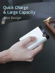 Сотовые электростанции Mini Power Bank 10000mah QC 3.0 Poverbank Quick Barge PowerBank 10000 мАч USB -зарядное устройство для xiaomi Mi 10 L230731