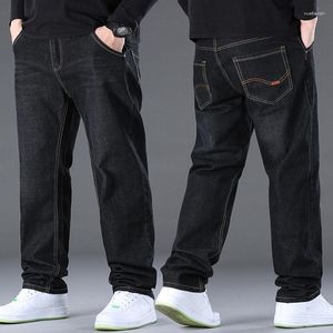 Jeans Masculino Preto Oversize Para Homens Moda Calças Soltas Calças Plus Size Baggy Roupas de Trabalho Diário Grande Homem