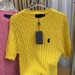 Kadın kazak hırka kazak tasarımcısı lüks ralphs polos tişört moda rl midilli işlemeli örgü laurens düğmesi örgü renklerle örgü