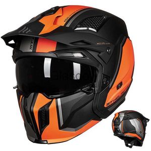 Hełmy motocyklowe MT Hełm Motorcycle Offroad jazda na pełnej twarzy Zmienna Hełm Hełm Osobowość unisex retro hełm x0731