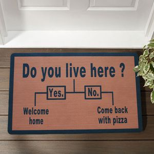 Carpet Anti-slip Rubber backing Funny doormat for entrance outdoor floor door mat 40x60cm Do you live here home Decor Novelty doormats 230731