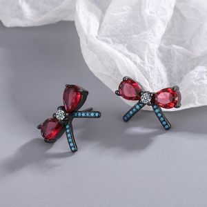 Studörhängen 925 Sterling Silver Butterfly Bow Crystal för kvinnor Fashion Luxury Designer Jewelry Gaabou