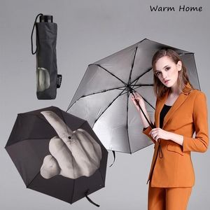 Regenschirme Automatischer Regenschirm Mittelfinger Persönlichkeit Bumbershoot Frauen Sonnenschirm Winddicht Faltbar Interessanter Regenschirm Männlich 230731