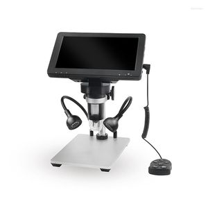 テレスコープDM9 7インチ50X-1200Xデジタル顕微鏡調整可能なHD LCDビデオ顕微鏡カメラカメラ