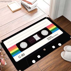 Tappeti Music Tape Stampa Camera da letto Ingresso Zerbino Home Tappetino Bagno Tappeto decorativo Soggiorno Cucina Tappeto antiscivolo Tapis R230731