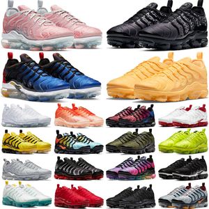 2023 Designer TN Plus Buty do biegania Mężczyźni trenerzy Triple Black Białe gradienty cytrynowe czerwone królewskie niebieskie złoto złoto Orange świeże trampki sportowe 36-47