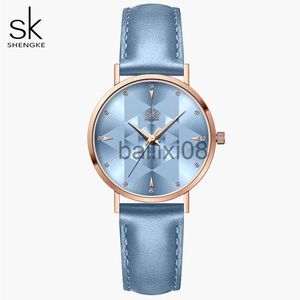 Andra klockor Romantiska ljusblå kvinnor klockor Royal Style Relogio Feminino Ultra Thin Minimalist Watch for Women Top Brand Montre Femme J230728