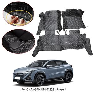 3D Full Surround Auto Fußmatten Für CHANGAN UNI-T 2021-2025 Schutz Liner Fuß Pads Teppich PU Leder Wasserdicht zubehör