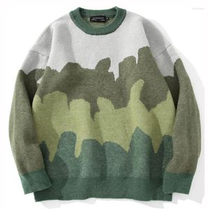 Männer Pullover Männer Harajuku Gestrickte Pullover 2023 Herren Vintage Streetwear Pullover Kleidung Männliche Übergroße Casual Tops