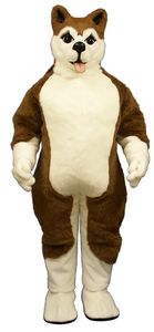 Brown Husky Halloween Mascot Costumes Cartoon Character Outfit Suit Xmas Outdoor Party Outfit Adult Size Promotional Advertising Clothings