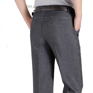 Pantaloni da uomo Pantaloni da uomo a vita alta Abito da autunno dritto da lavoro estivo di alta qualità Pantaloni formali Pantaloni classici grandi YYQWSJ Z230731