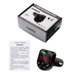 Bluetooth Car Kit Mp3 Bluetooth-compatible 5 0 Hands Phone Player Music Card Audio Receiver Fm Transmitter Dual USB Fast Charg259O