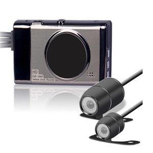 3 0 TFT Çift Lens Motosiklet Kamerası HD 720p DVR Kamera Video Kaydedici Su Geçirmez Motor Dash Kamera Dikişli Camdorder301N