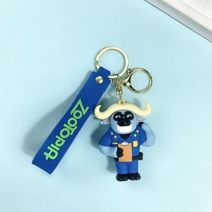 Multi-style animal image cartoon doll keychain PVC material smooth touch vivid image bag hanging ornaments