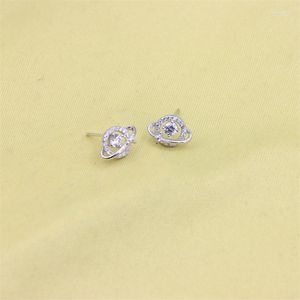 Stud Earrings ZFSILVER Trendy Fashion Lovely Sterling 925 Silver White Zircon Star For Women Charm Accessories Wedding Jewelry Gifts